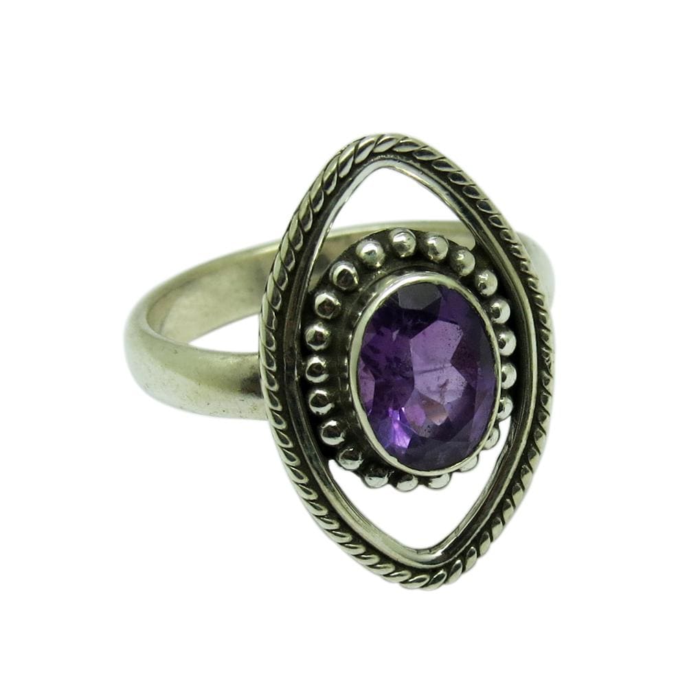 Natürlicher Amethyst Edelstein Ring - Handgefertigter 925 Sterling Silber Schmuckgt von GoldTroveJewellery