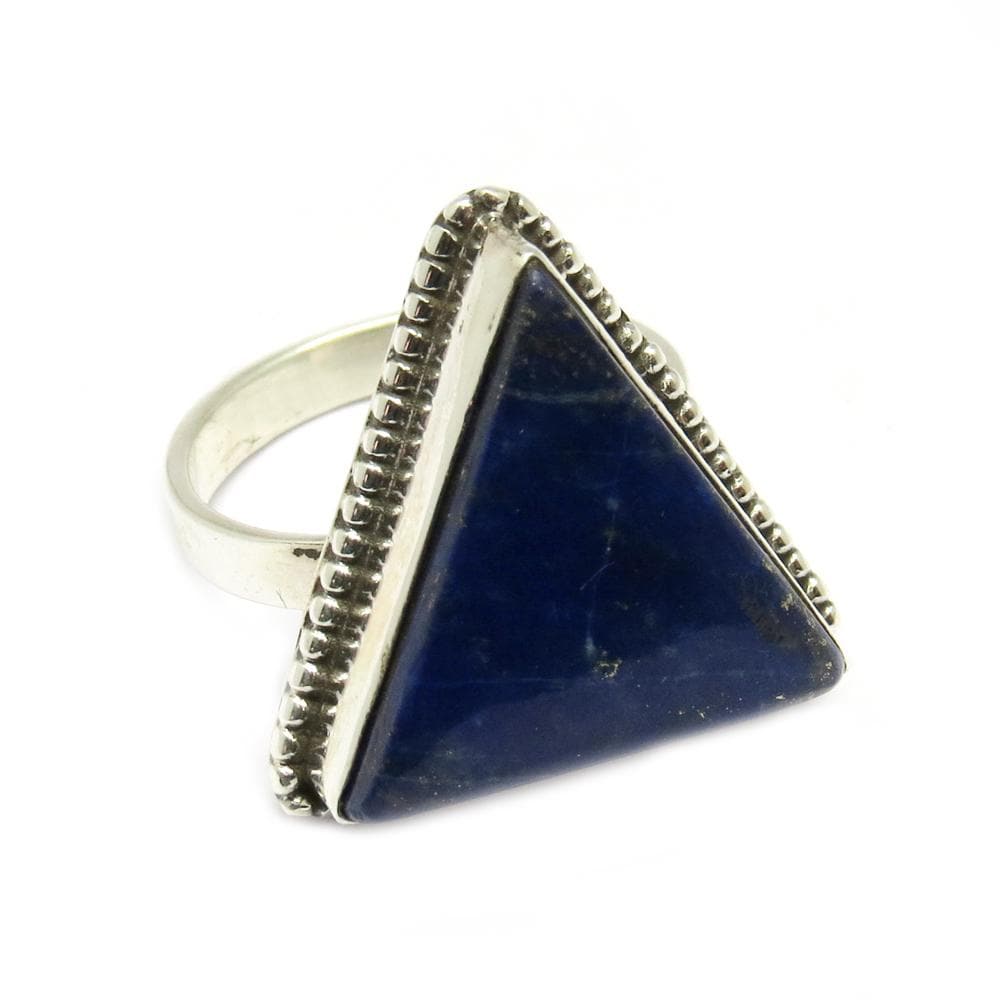 Natürlicher Lapis Lazuli Ring in Sterling Silber Fassung - Einzigartiges Geschenk Für Sie, Boho Chic Edelstein Statement Schmuck, Blauer Schmuckgt von GoldTroveJewellery