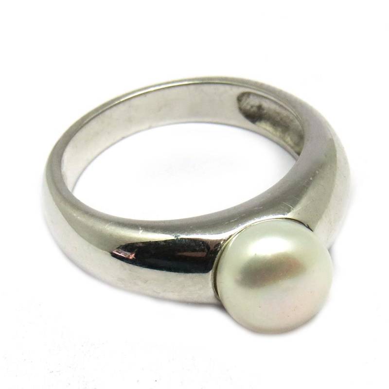 Perle 925 Sterlingsilber Handgefertigter Hoch Fertiger Frauenring - Mitarbeiter Wertschätzung Geschenk Für Lehrer, Verlobungsringgt von GoldTroveJewellery