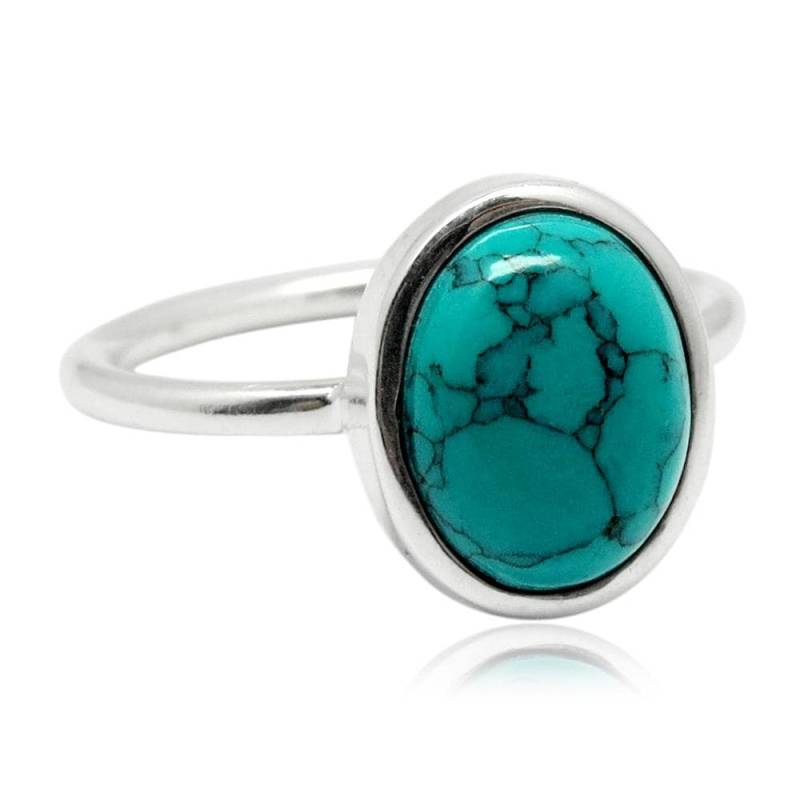 Türkis Sterling Silber Ring - Stabile Collet Setting Einzigartiges Handgefertigtes Design| Handgemachter Schmuck | 925 Geschenk von GoldTroveJewellery