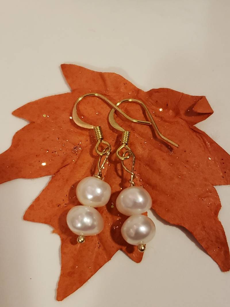 Süßwasser Perlen Ohrringe von GoldberrysCottage