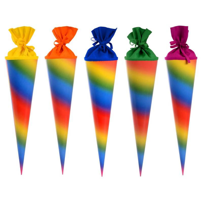 Goldbuch Schultüte Goldbuch Bastelschultüte mit farbigem Filzverschluss Regenbogen von Goldbuch