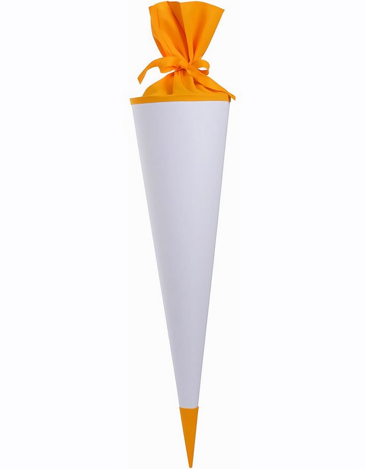 Goldbuch Schultüte Goldbuch Bastelschultüte weiß mit farbigem Filzverschluss & Spitze von Goldbuch