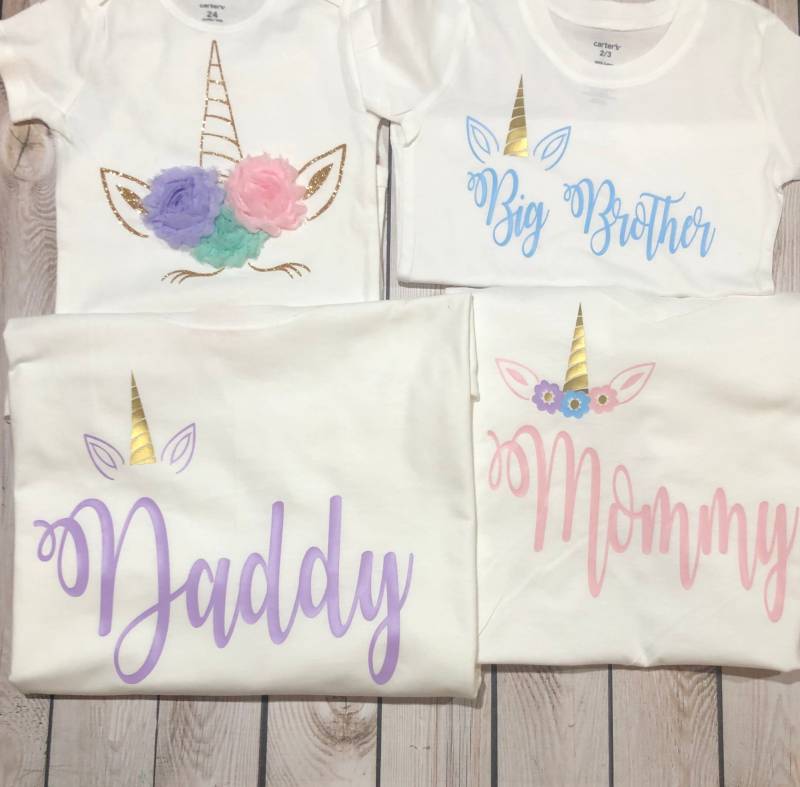 Einhorn Geburtstag Familien Shirts Passende Party Outfits Einhorn Geburtstag Familien Shirts Passende Party Outfits von Goldclouds