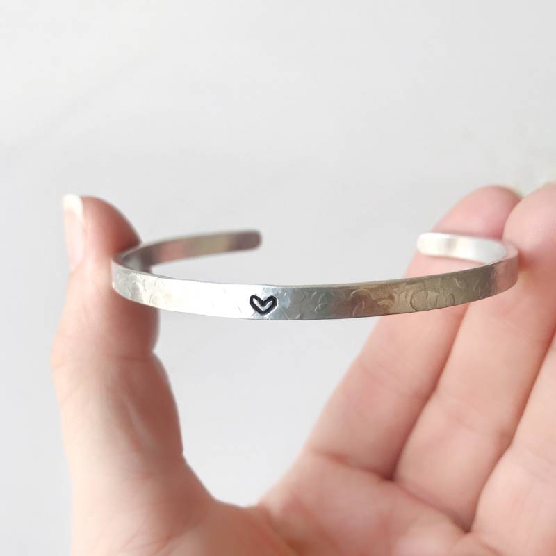 Zierliches Herz Handgestempeltes Armband/Beste Freundinnen Passende Armbänder // Fern Beziehung Geschenk Schwester Zierliches Herz Handgestempeltes Armband/Beste Freundinnen Passende Armbänder // Fern Beziehung Geschenk Schwester von GoldcrestDesignsUK
