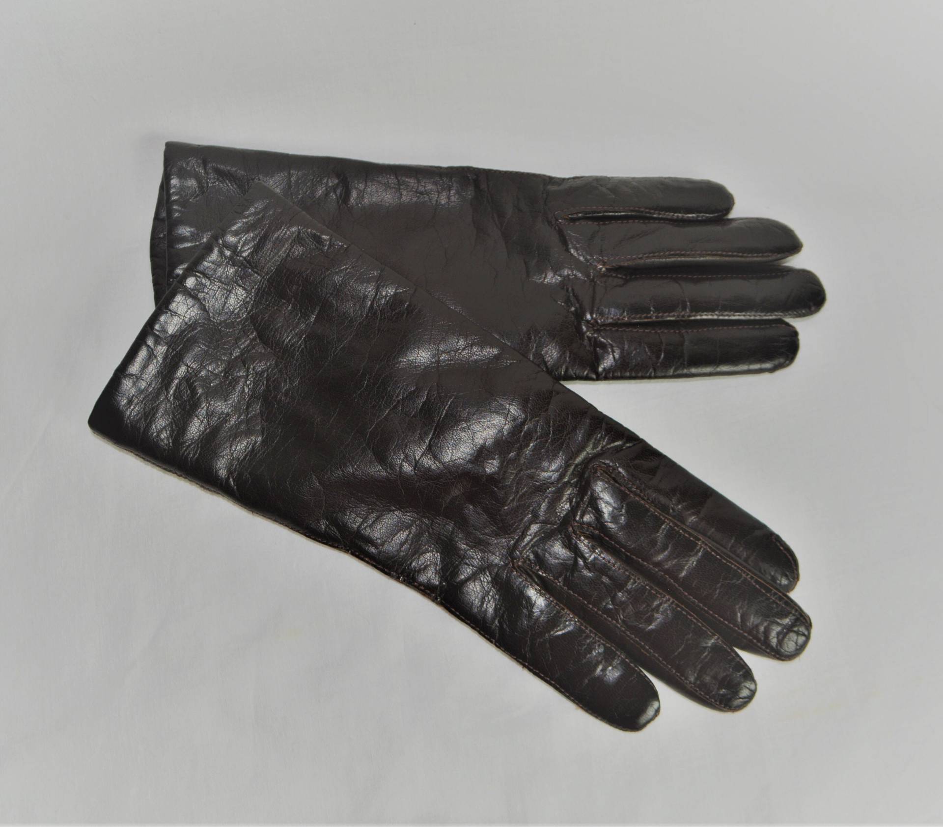 Vintage Damen Leder Braune Handschuhe Größe Xs Dunkelbraun Lederhandschuhe Vollfinger Gefüttert Weiche Warme Winterhandschuhe Geschenk Für Sie von Goldeas