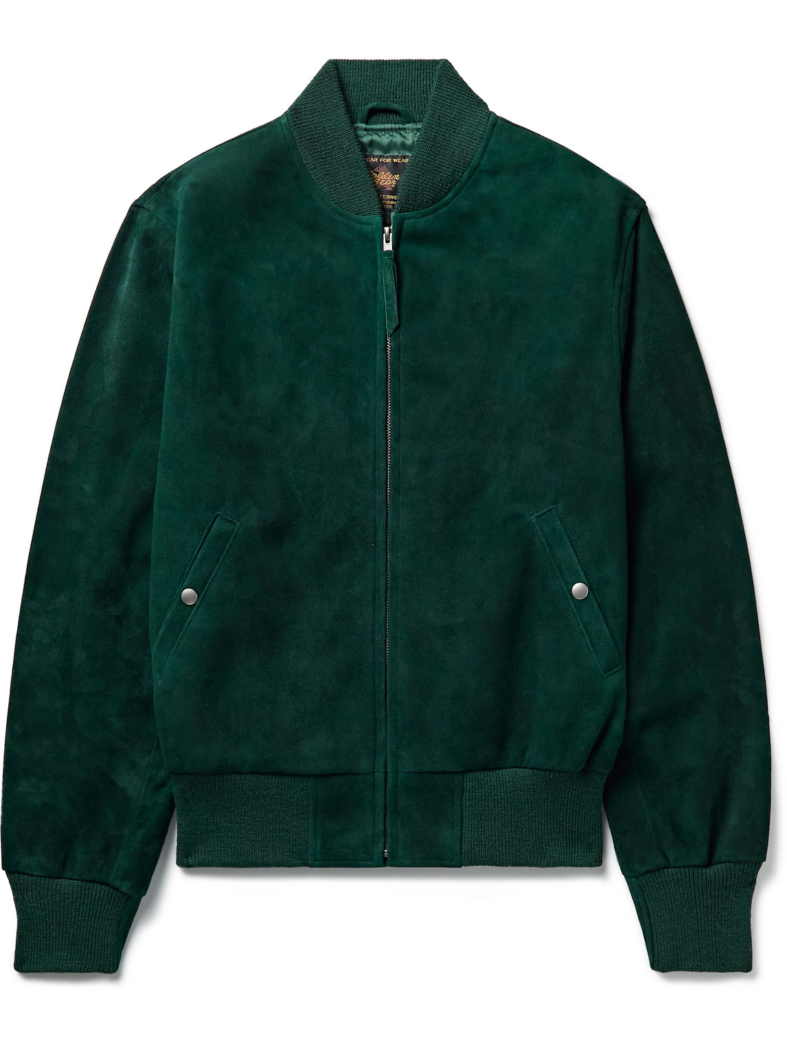 Golden Bear - Suede Bomber Jacket - Men - Green - M von Golden Bear