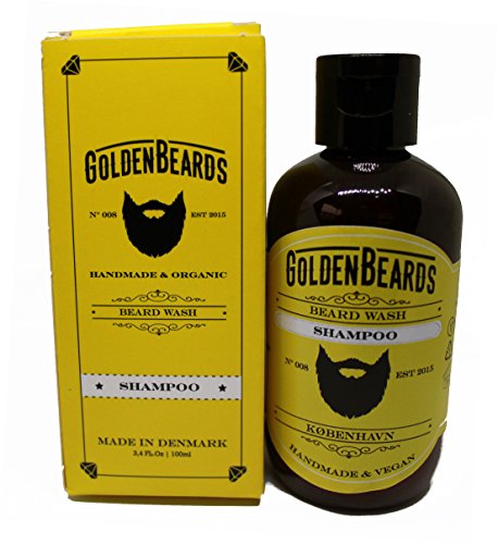 Golden Beards - Bartshampoo für Männer (100ml) Machen Sie Ihren Bart weicher und sauberer mit dem besten Bart waschen. Bedingungen Deeply mit natürlichen Zutaten wie Lavendel. von Golden Beards Kobenhavn BALM GROOMING OIL