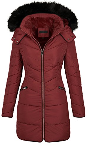 Golden Brands Selection Warme Damen Winter Jacke Steppjacke Winterjacke gesteppt Parka gefüttert B532 [B532-Bordeaux-Gr.XL] von Golden Brands Selection