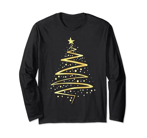 Goldener Weihnachtsbaum Weihnachten Geschenk für Männer Frauen Langarmshirt Goldener Weihnachtsbaum Weihnachten Geschenk für Männer Frauen Langarmshirt von Golden Christmas Tree Holiday Themed Gift