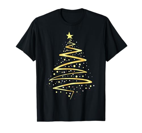 Goldener Weihnachtsbaum Geschenk für Männer Frauen T-Shirt Goldener Weihnachtsbaum Geschenk für Männer Frauen T-Shirt von Golden Christmas Tree Holiday Themed Gift