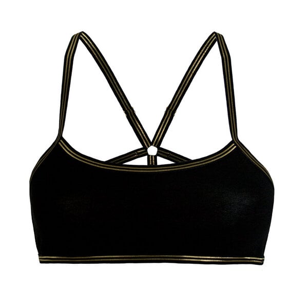 Golden Circle Clothing Bralette Gold-Schwarz für kleine Oberweite von Golden Circle Clothing