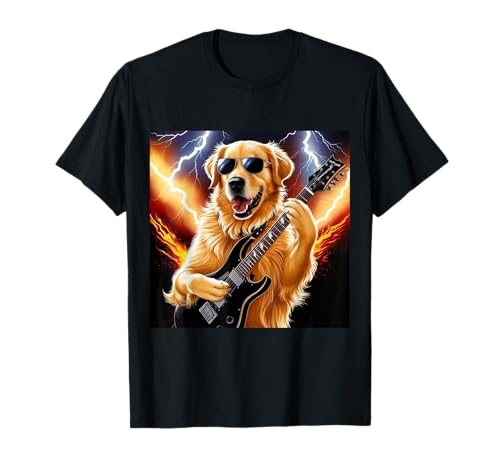 Lustige Gitarre spielt Golden Retriever für Jungen Männer Mädchen T-Shirt Lustige Gitarre spielt Golden Retriever für Jungen Männer Mädchen T-Shirt von Golden Dad Owner Funny Golden Retriever Musical
