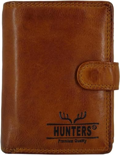 Geldbörse aus Leder für Damen RFID-Schutz | Münzfach Geldbeutel Portemonnaie Portmonee für Herren | Geldtasche aus Waschleder | braun Geschenk Geschenkbox (Hochformat) von Golden Deer