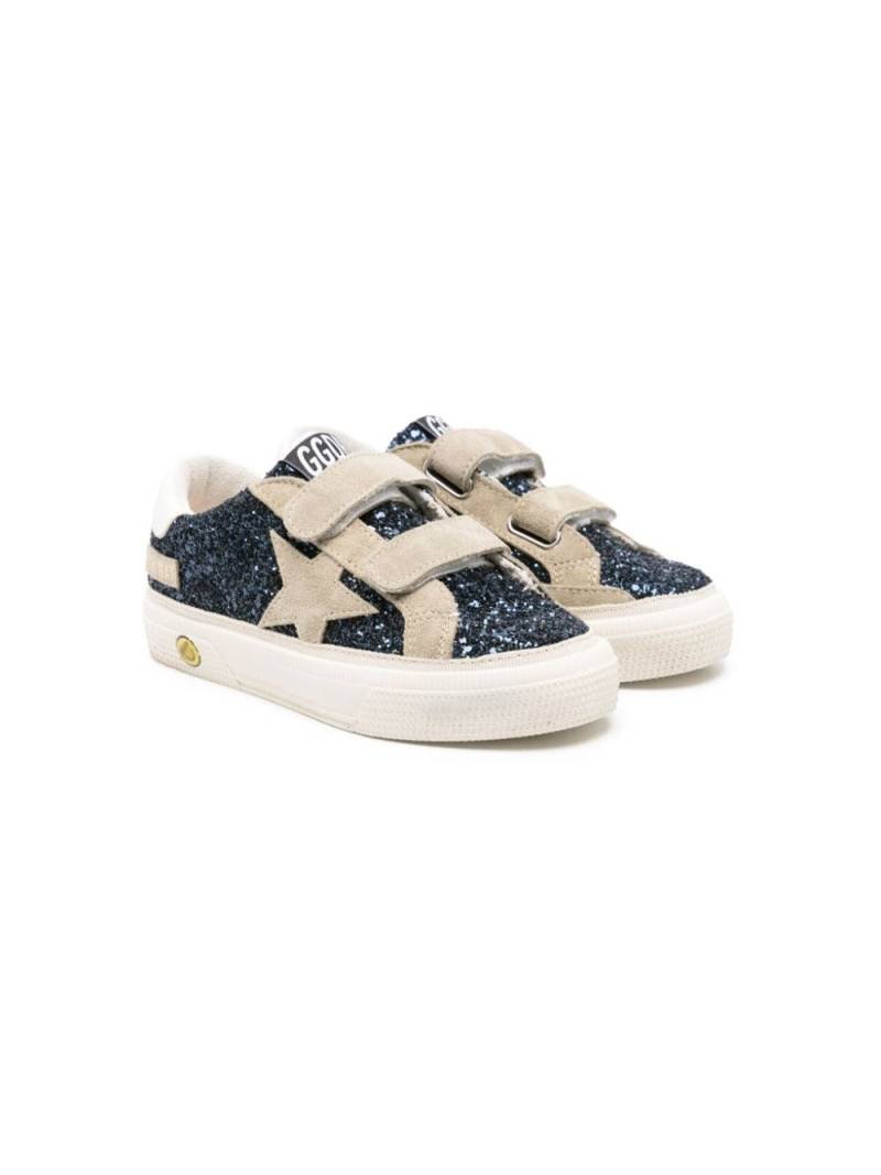 Golden Goose Kids May School Sneakers im Glitter-Look - Blau von Golden Goose Kids