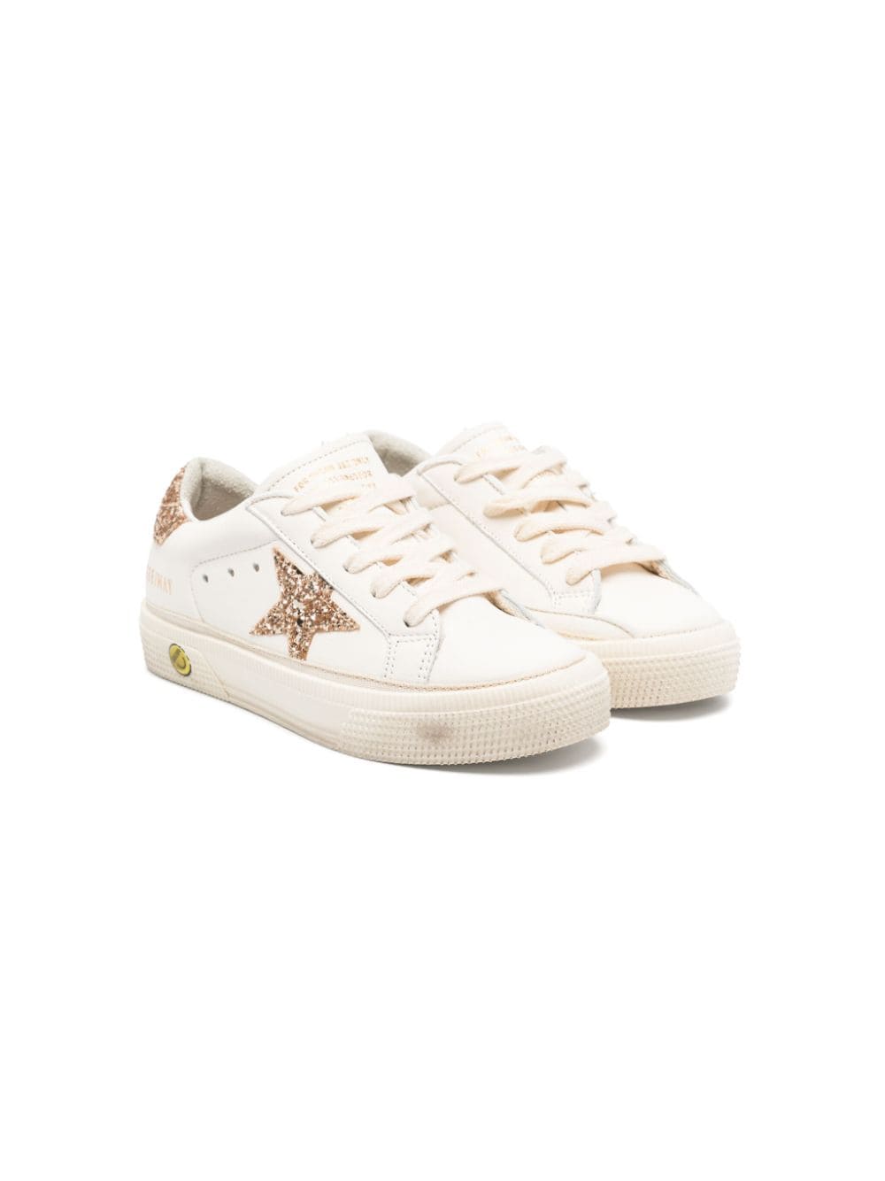 Golden Goose Kids May Sneakers mit Glitter-Detail - Nude von Golden Goose Kids