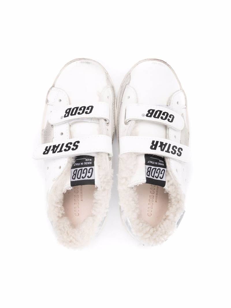 Golden Goose Kids Shearling-Sneakers mit Klettverschluss - Weiß von Golden Goose Kids