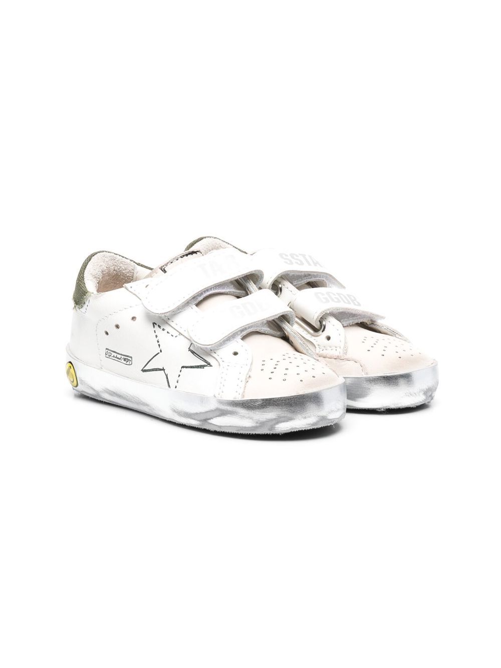 Golden Goose Kids S-Star Sneakers mit Klettverschluss - Weiß von Golden Goose Kids