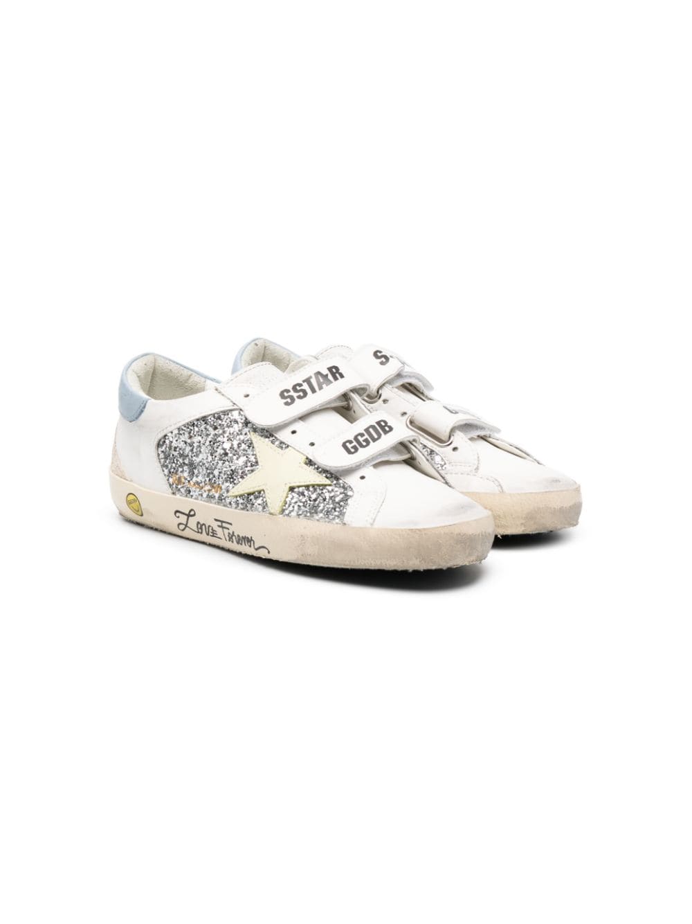 Golden Goose Kids Super Star Sneakers mit Glitter-Optik - Weiß von Golden Goose Kids