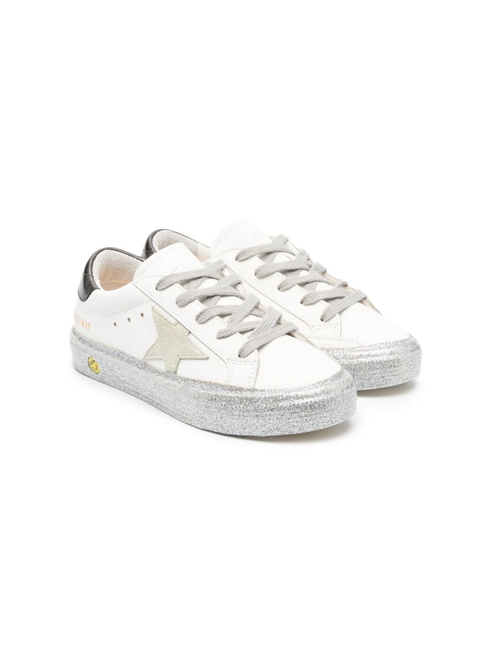 Golden Goose Kids Superstar Sneakers mit Glitter-Optik - Weiß von Golden Goose Kids