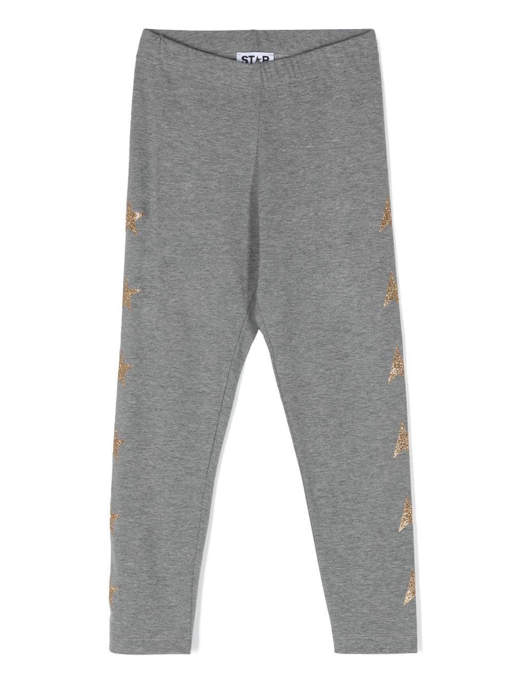 Golden Goose Kids Leggings mit Sternen in Glitter-Optik - Grau von Golden Goose Kids