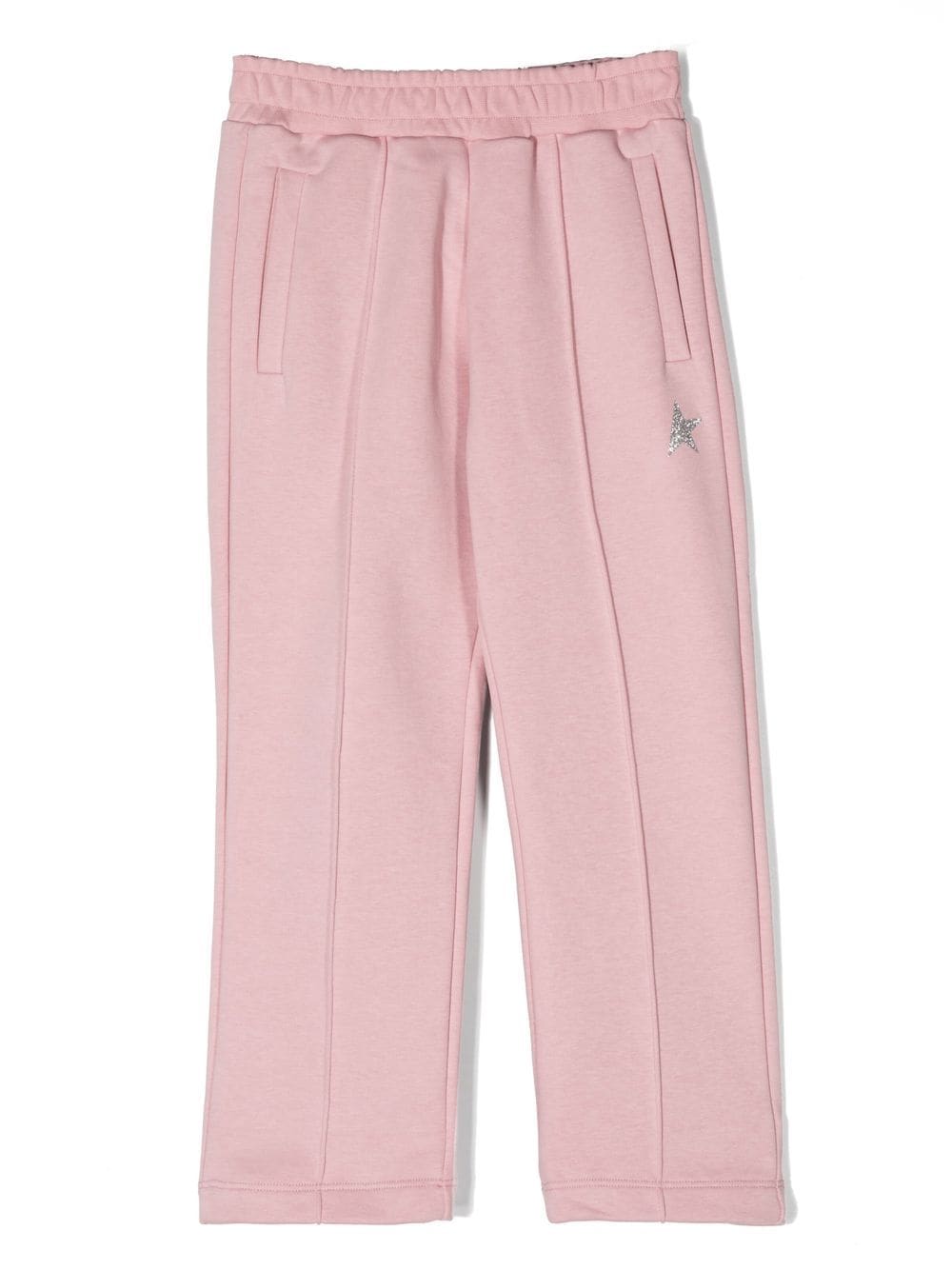 Golden Goose Kids Jogginghose mit Glitterstern - Rosa von Golden Goose Kids