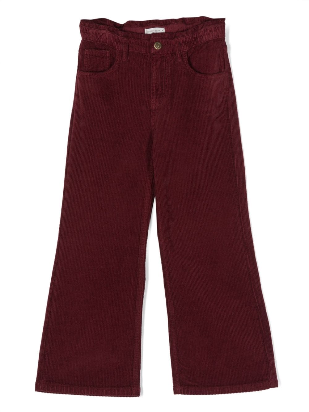 Golden Goose Kids Cordhose mit Logo-Stickerei - Rot von Golden Goose Kids