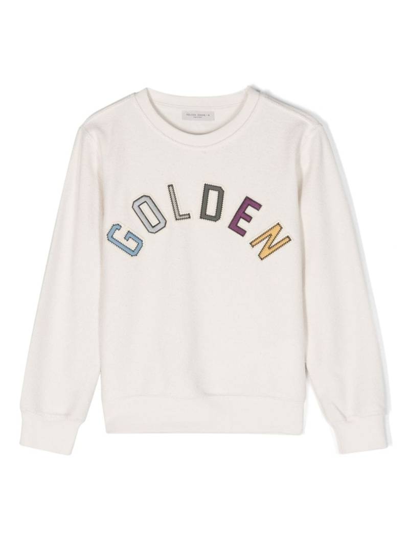 Golden Goose Kids Frottee-Sweatshirt mit Logo-Patch - Nude von Golden Goose Kids