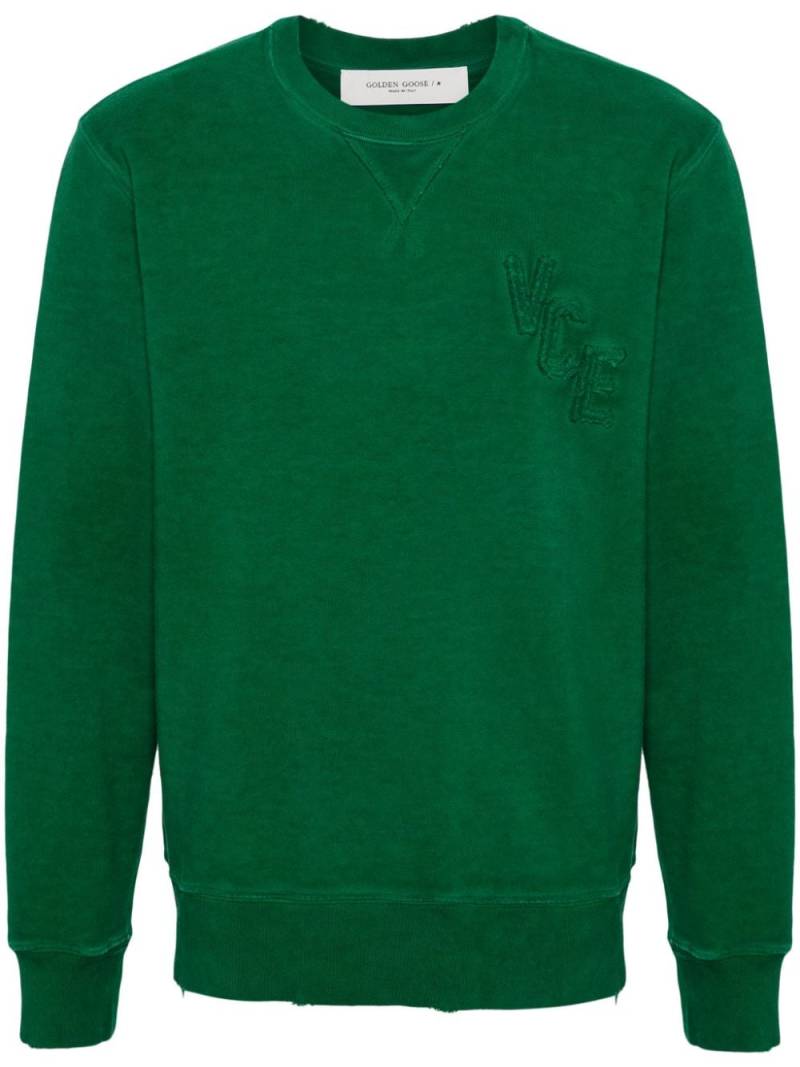 Golden Goose Archibald Sweatshirt in Distressed-Optik - Grün von Golden Goose