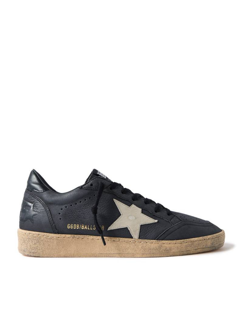 Golden Goose - Ball Star Distressed Leather Sneakers - Men - Gray - EU 42 von Golden Goose