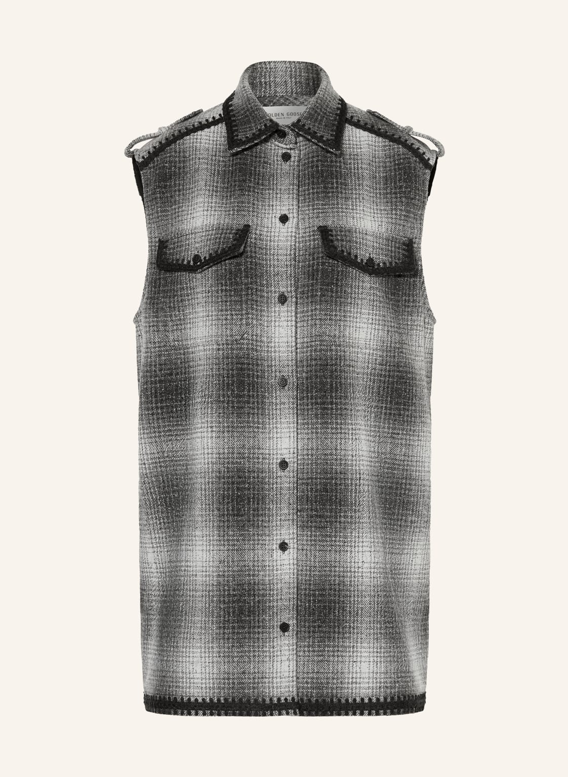 Golden Goose Hemdblusenkleid Journey grau von Golden Goose