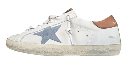 Golden Goose Herren-Sneakers Vintage Superstar 82998 Weiß, Haselnuss und Hellblau, Weiß Beige und Avio, 43 EU Golden Goose Herren-Sneakers Vintage Superstar 82998 Weiß, Haselnuss und Hellblau, Weiß Beige und Avio, 43 EU von Golden Goose