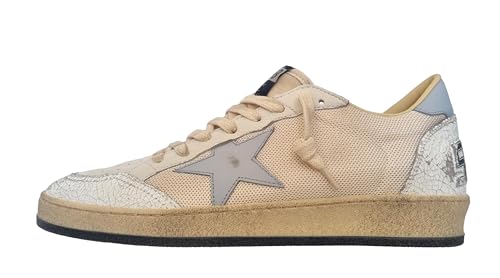 Golden Goose Herren Vintage Ball Star Crackle Leder 11722 Weiß/Hellblau, Weiß, Hellblau., 41 EU von Golden Goose