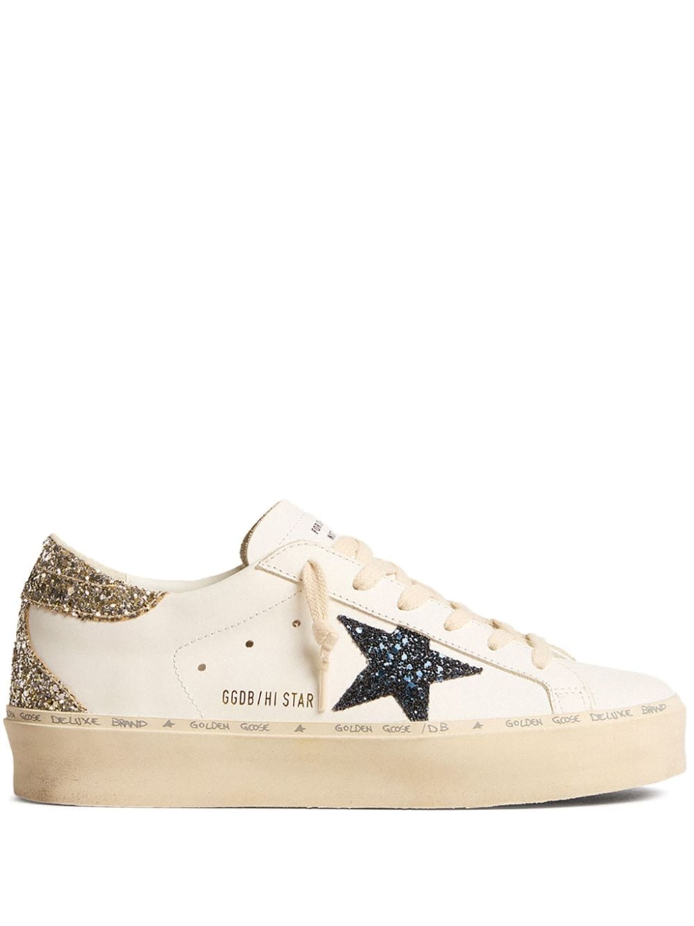 Golden Goose Hi-Star Flatform-Sneakers - Weiß von Golden Goose