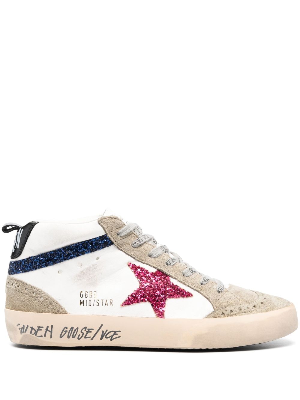 Golden Goose Mid Star High-Top-Sneakers - Weiß von Golden Goose