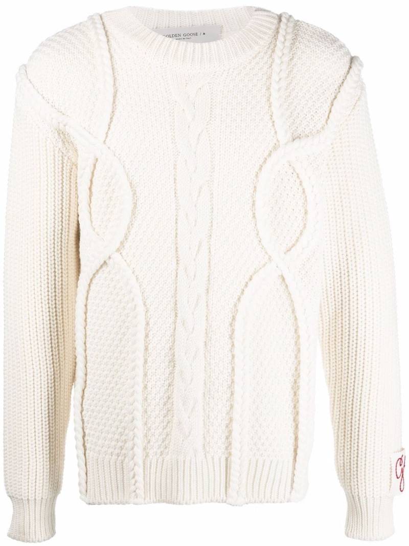 Golden Goose Pullover mit Zopfmuster - Weiß von Golden Goose