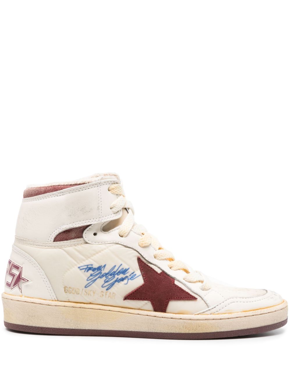 Golden Goose Sky-Star High-Top-Sneakers - Nude von Golden Goose