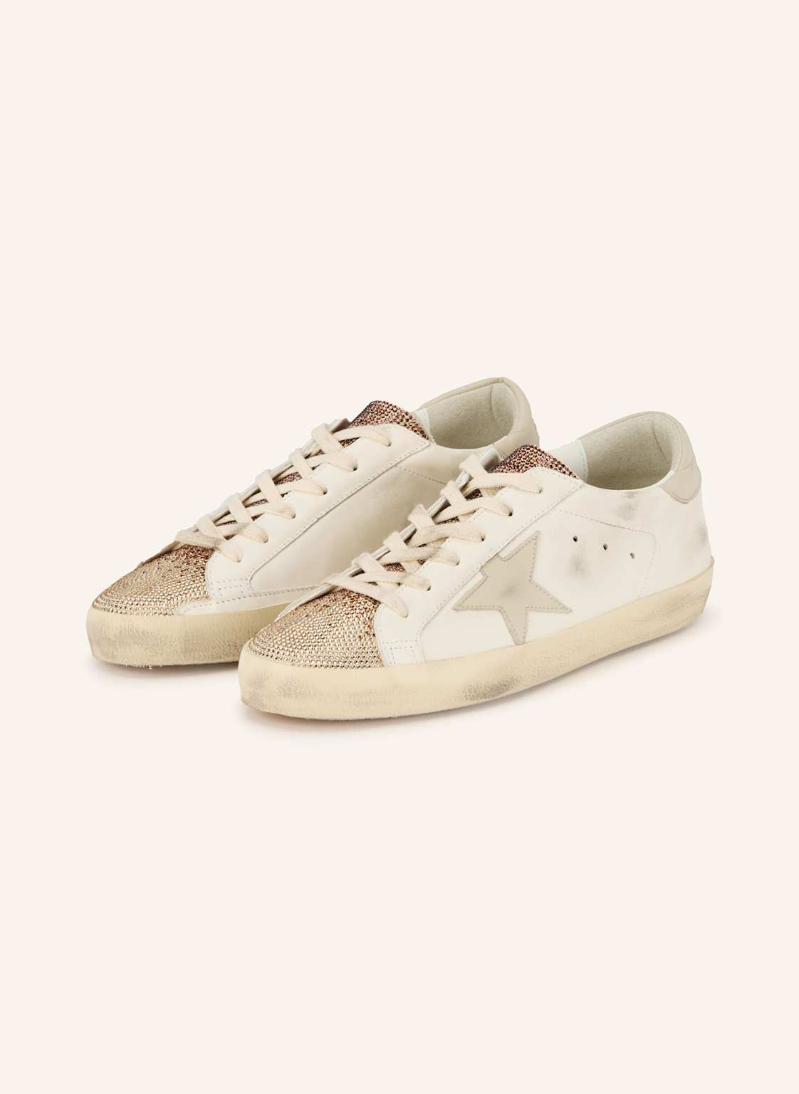 Golden Goose Sneaker Super-Star Mit Schmucksteinen weiss von Golden Goose