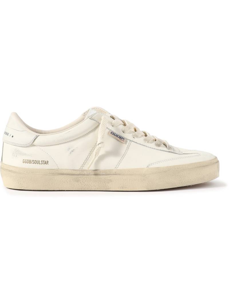 Golden Goose - Soul-Star Distressed Leather Sneakers - Men - Neutrals - EU 40 von Golden Goose