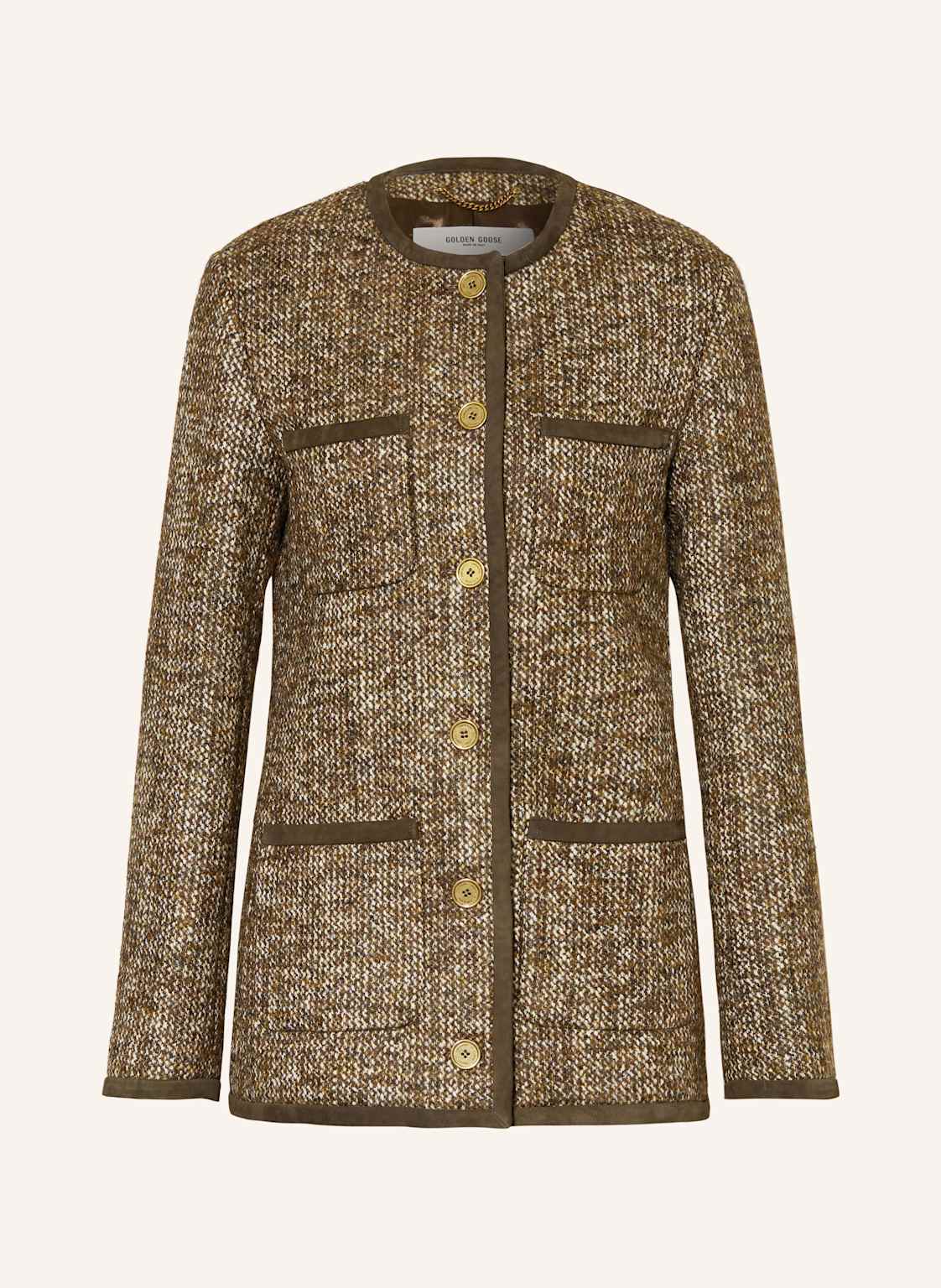 Golden Goose Tweed-Jacke Journey braun von Golden Goose