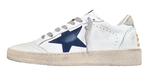Golden Goose Vintage Ball Star Herren Schuhe Leder 11660 Weiß und Blau, Weiß und Blau., 40 EU Golden Goose Vintage Ball Star Herren Schuhe Leder 11660 Weiß und Blau, Weiß und Blau., 40 EU von Golden Goose