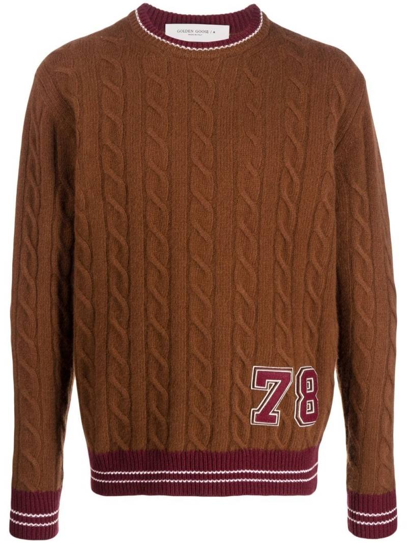 Golden Goose Pullover mit Zopfmuster - Braun von Golden Goose