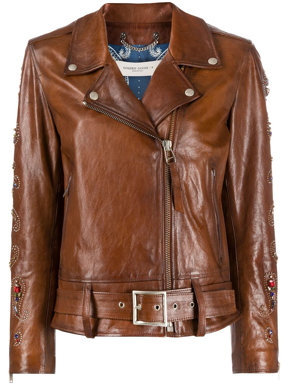 Golden Goose Verzierte Bikerjacke - Braun von Golden Goose