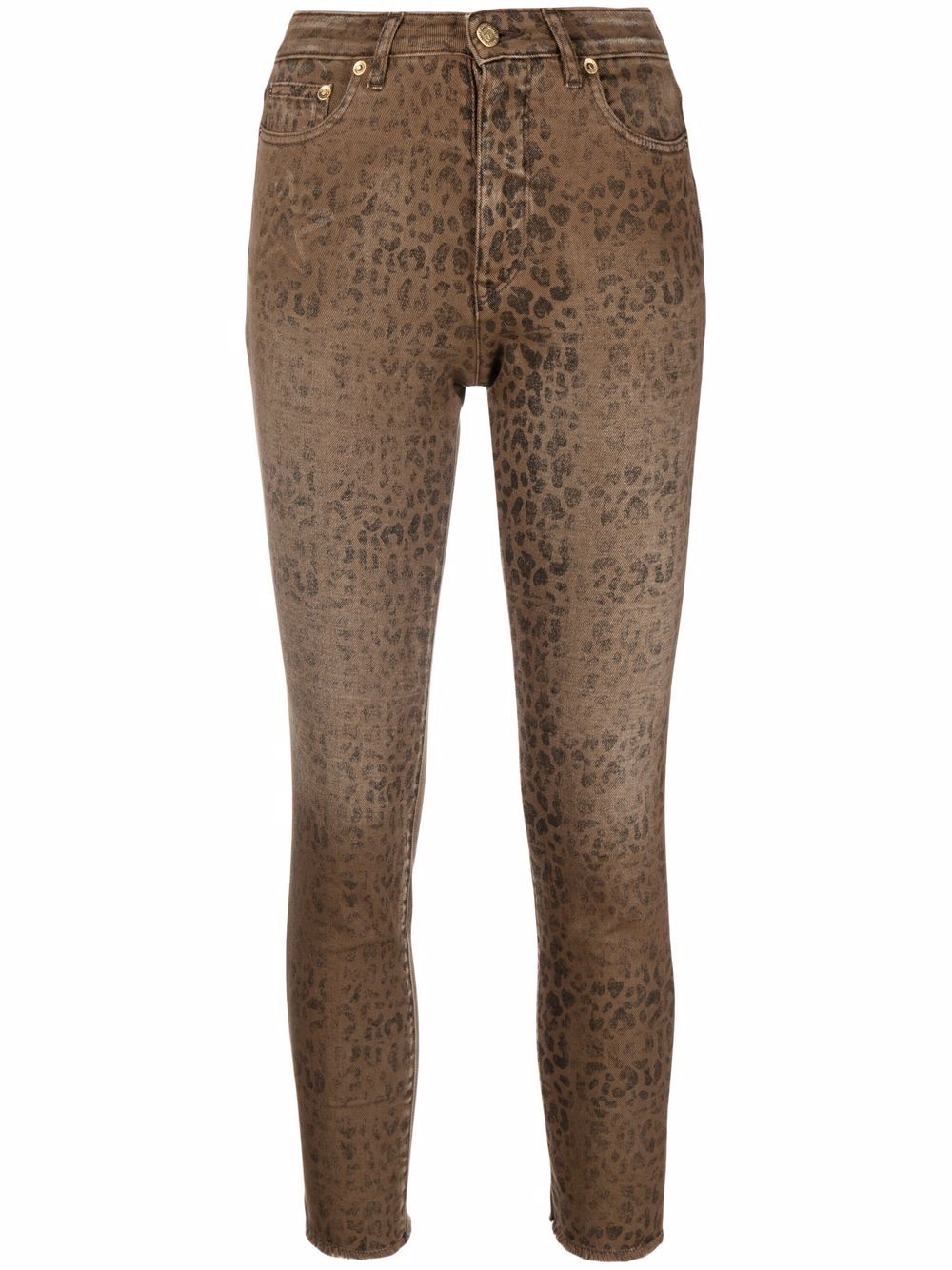 Golden Goose Cropped-Jeans mit Leoparden-Print - Braun von Golden Goose