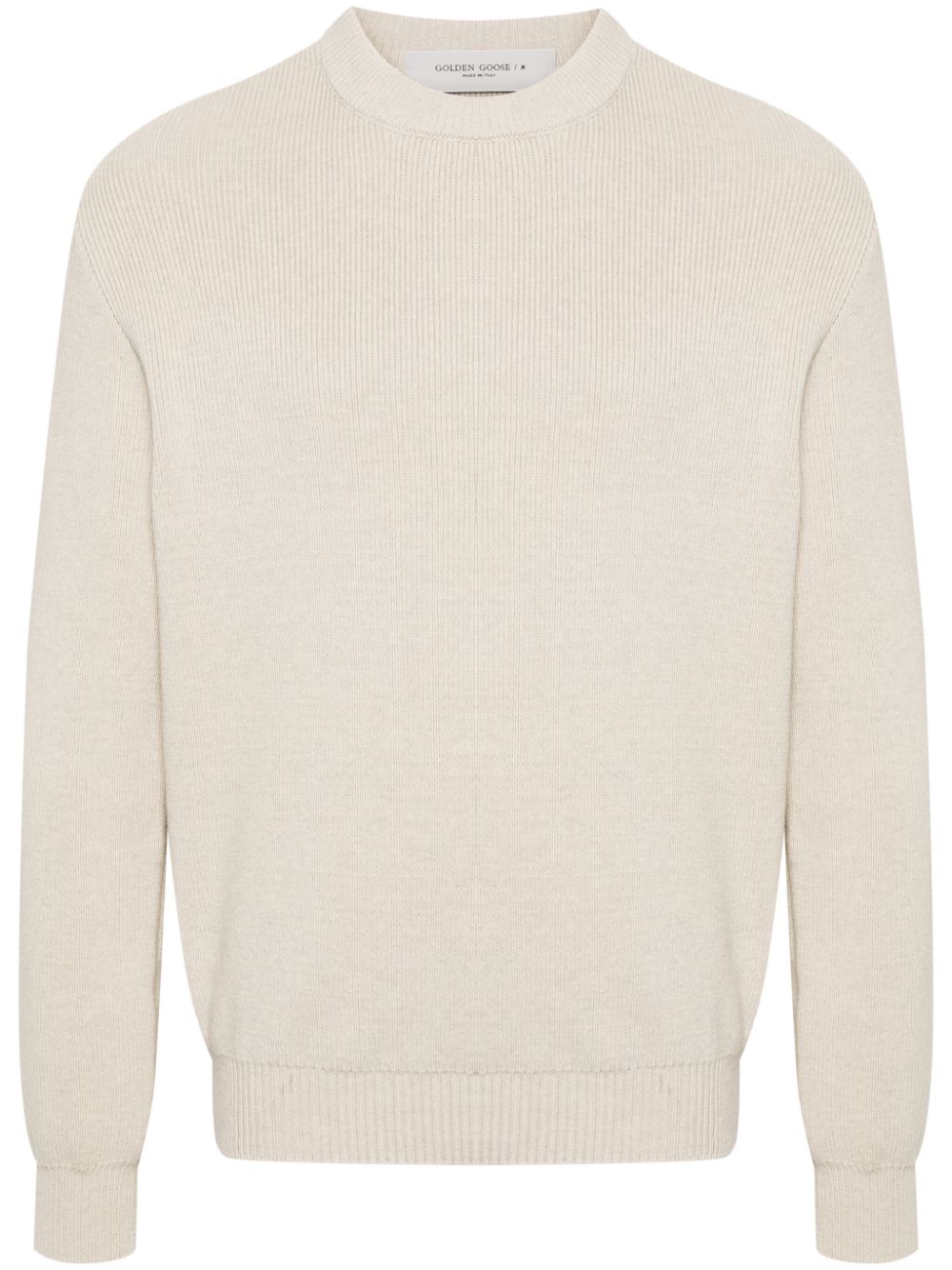 Golden Goose Gerippter Pullover mit Logo-Stickerei - Nude von Golden Goose