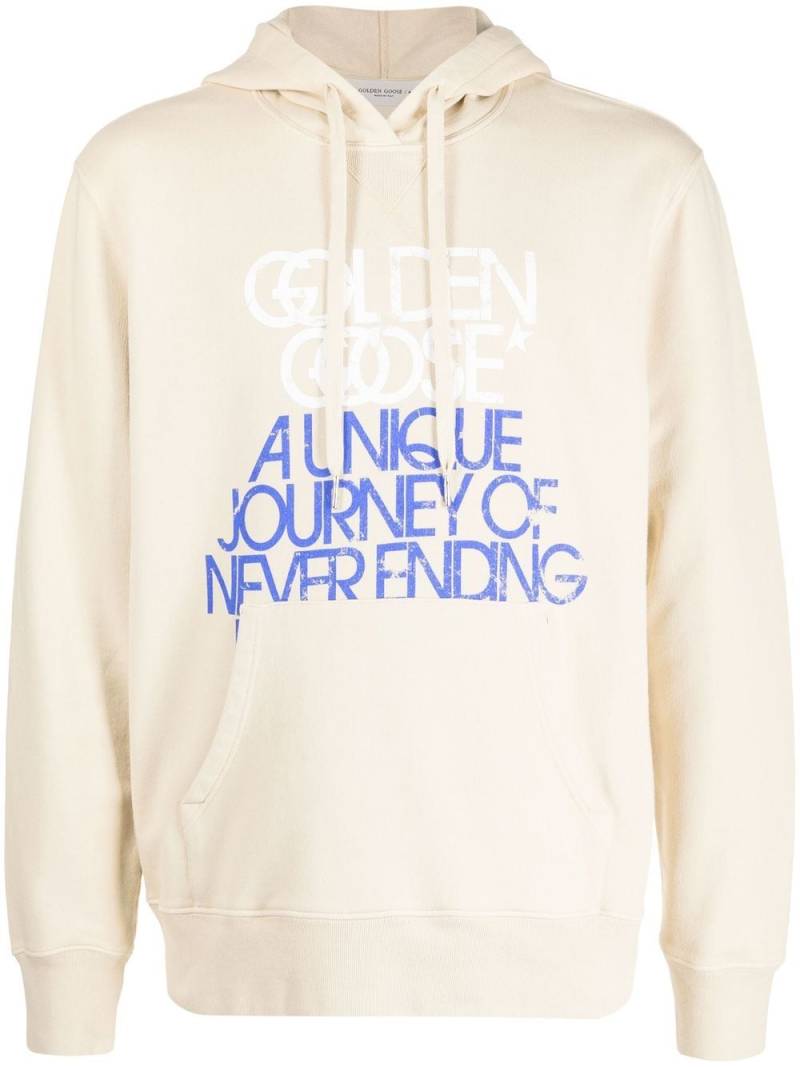 Golden Goose Hoodie mit Logo-Print - Nude von Golden Goose