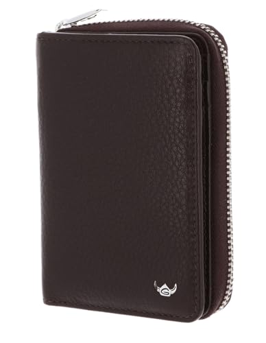 Golden Head Capri RFID Protect Zipped Billfold Coin Wallet Darkbrown von Golden Head