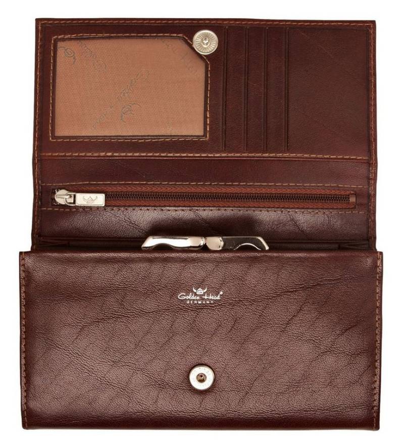 Golden Head Geldbörse French Coin Purse Wallet, aus echtem Rindsleder mit RFID-Blocker Schutz von Golden Head