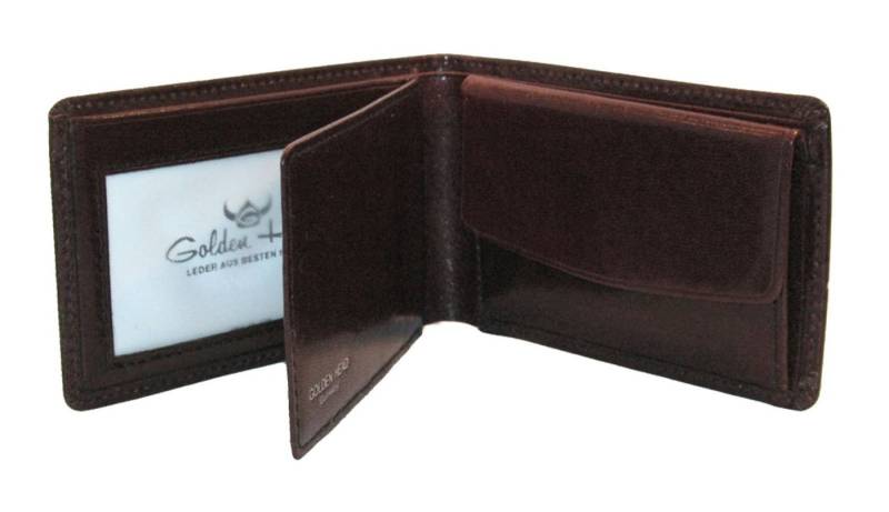 Golden Head Geldbörse Petite Billfold Coin Wallet, aus echtem Rindsleder mit RFID-Blocker Schutz von Golden Head