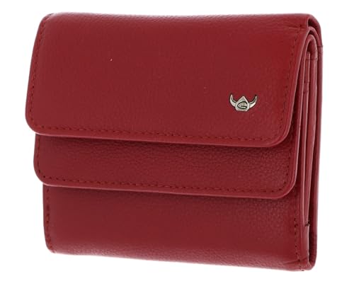 Golden Head Madrid RFID Protect Billfold Coin Wallet with Front Flap Snap Closure Red von Golden Head